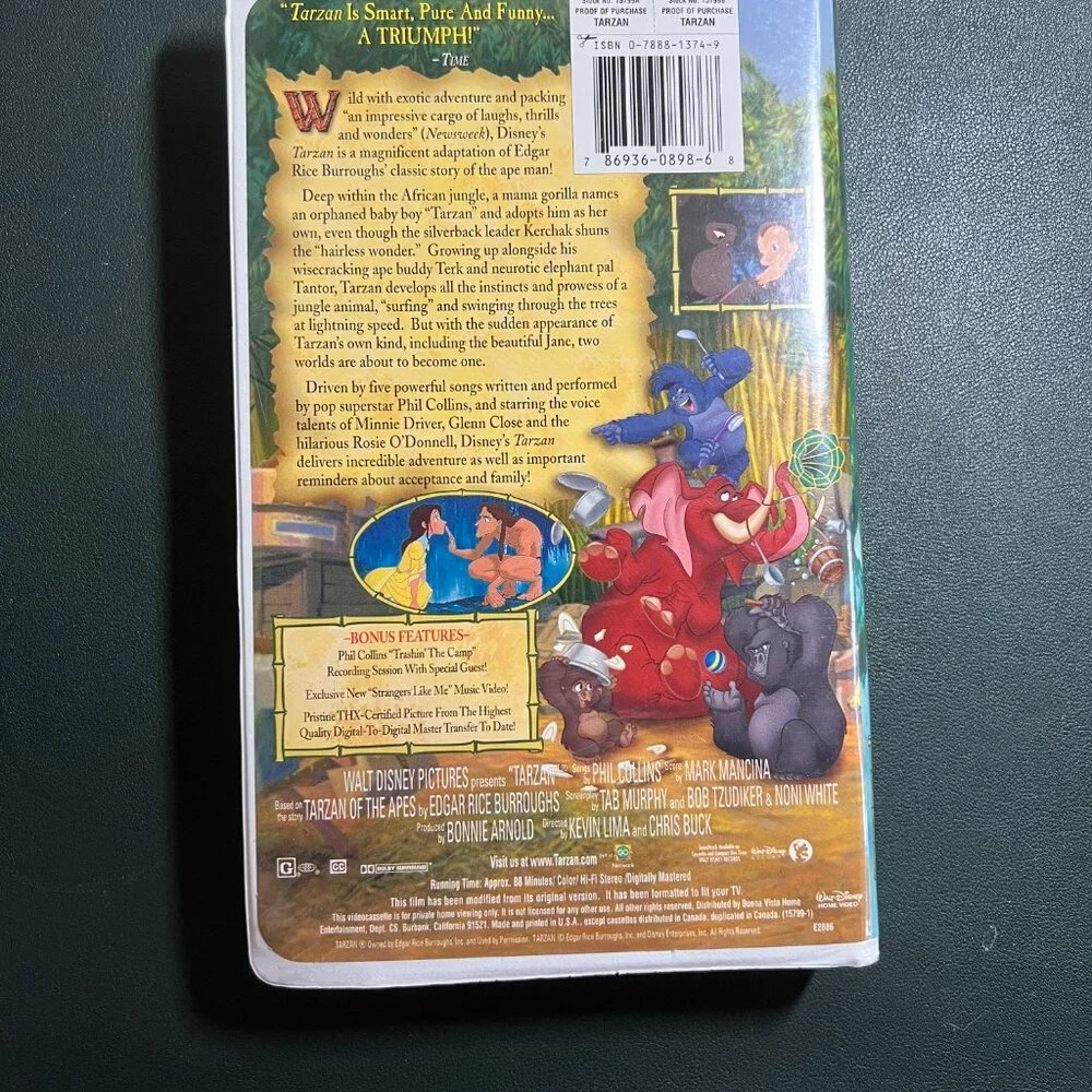 Disney VHS – Tarzan – Masterpiece Collection #15799-1 First Pressing 1999